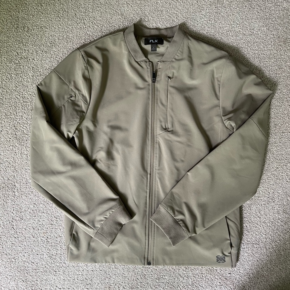 EUC FLX Light Weight Bomber Jacket in Sand Size: Small